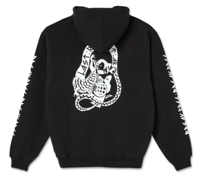 Last Resort Black Hoodie Featuring Bold AB Dragon Graphic