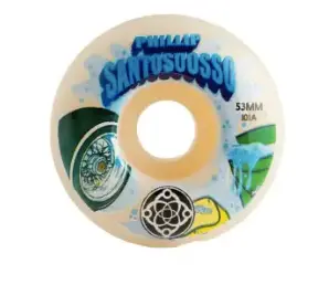 Satori Philly Santosuosso Classic Car Wash Skateboard Wheels – 53mm, 101A Hardness