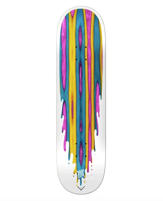 Real Spectrum Distortion White 8.25" Skateboard Deck