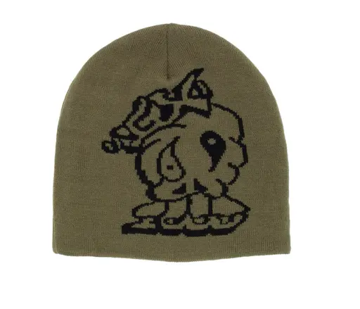 GX1000 Olive Skull Cap Beanie – Mind Over Matter Design