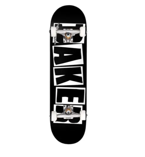 Baker 8.25" Complete Skateboard Featuring Bold Black Brand Logo