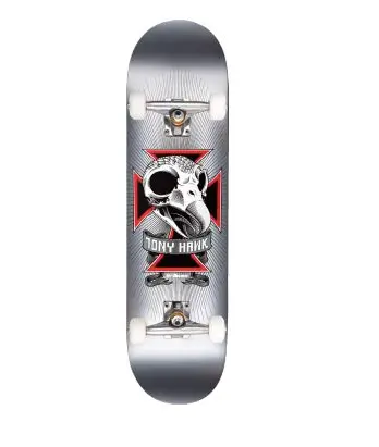 Birdhouse Tony Hawk Chrome Skull Complete Skateboard – 7.75 Inch Deck