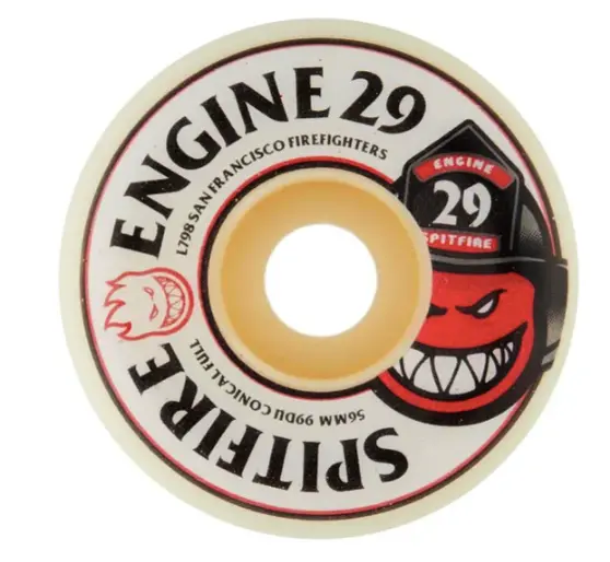 Spitfire F4 Engine 29 Conical Skateboard Wheels – 54mm, 99A Hardness