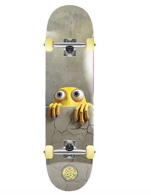Push-Peek-Over Softtop Toddler Skateboard – 7-Inch Complete