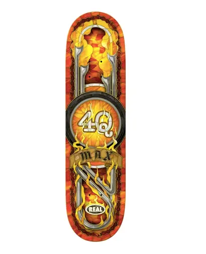 Real Max Schaaf 4Q Cathedral-Style Skateboard Deck – 8.5" Width