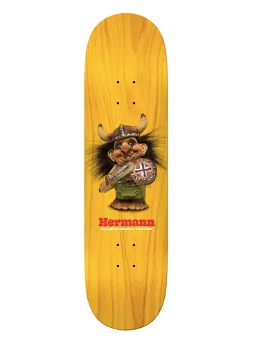 Authentic Hermann Trolldom Skateboard Deck – 8.5 Inches