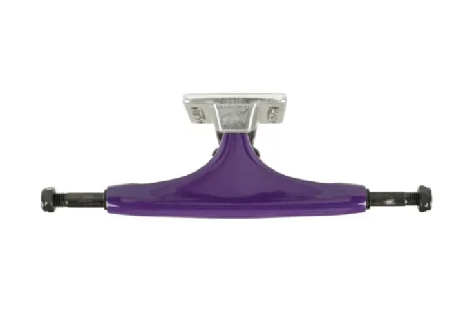 Tensor Alloy 5.25" Skateboard Trucks – Purple & Raw Finish