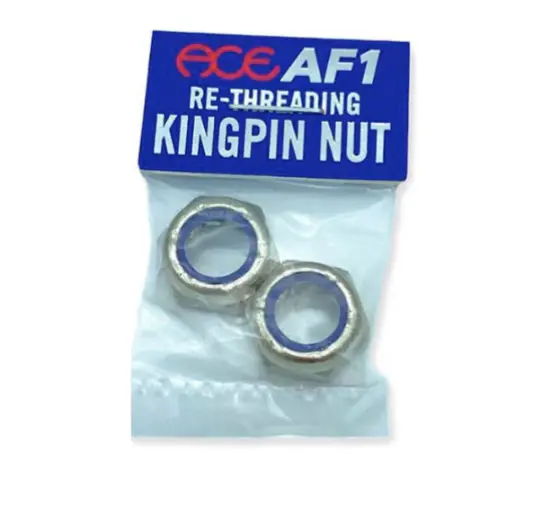 Ace Rethreading Kingpin Nuts – Replacement Pair for Skateboard Trucks