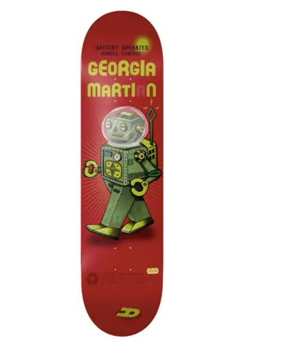 Toy Machine Georgia Martin Robot-Themed Skateboard Deck – 8.25 Inches
