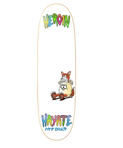 Hayate Fox Heroin Egg-Shaped Skateboard Deck – 8.75"