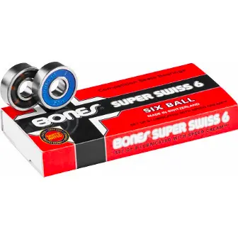 Bones Super Swiss 6 Precision Skateboard Bearings – 8-Piece Set