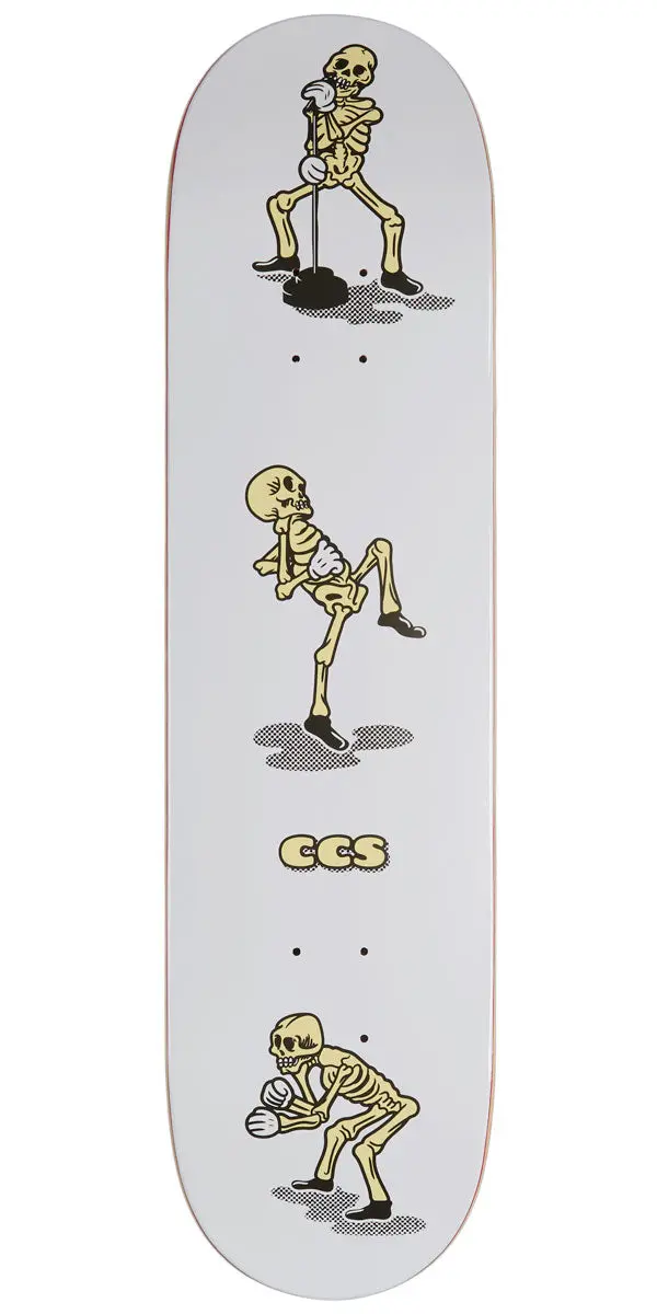 Ccs Vine Skeleton Mini Skateboard Deck - White - 7.50" 1