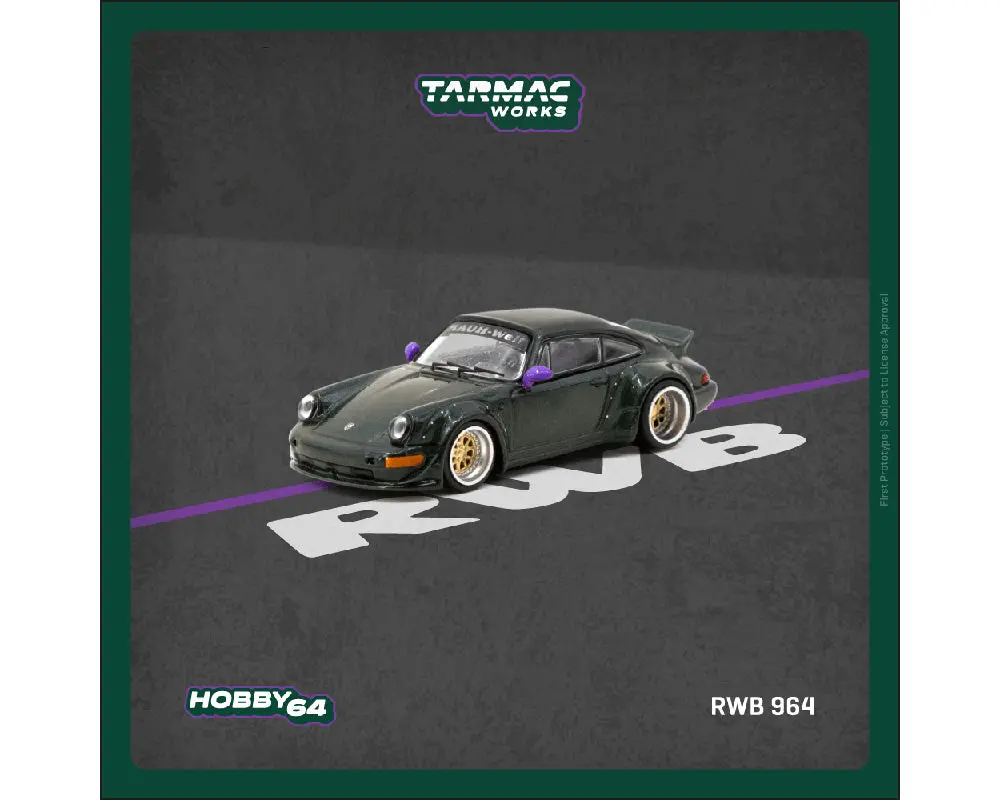 (Coming Soon) Tarmac Works 1:64 Rwb 964 – Green – Hobby64 1