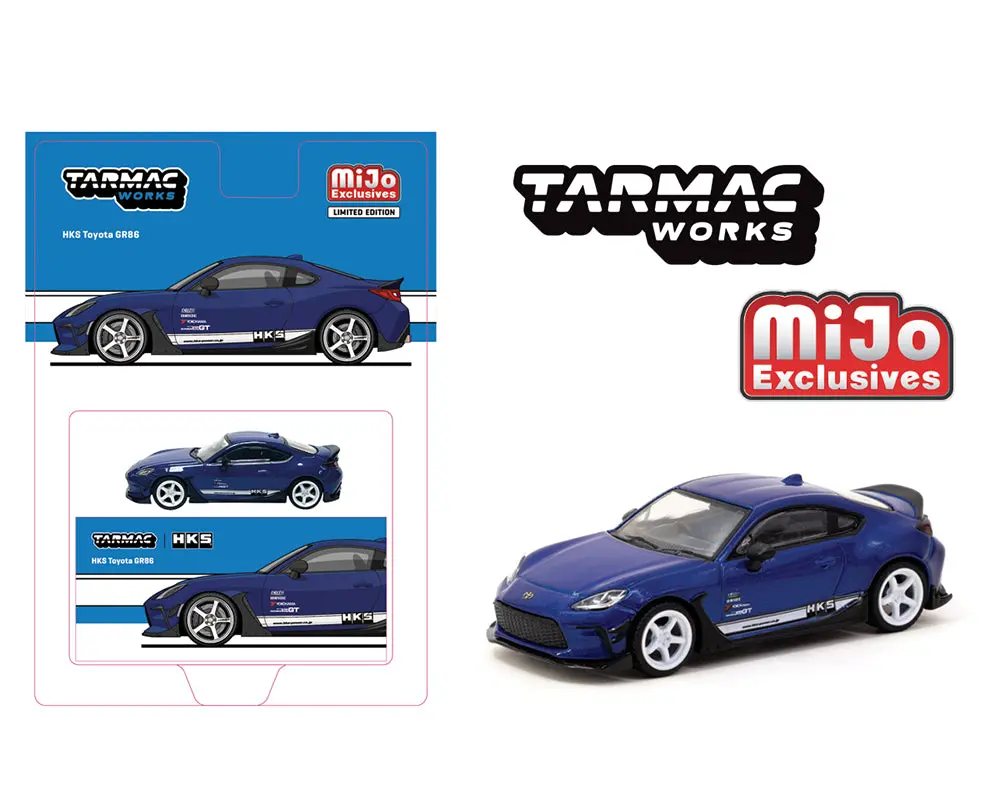 Tarmac Works 1/64 Hks Toyota Gr86 Blue Metallic 1