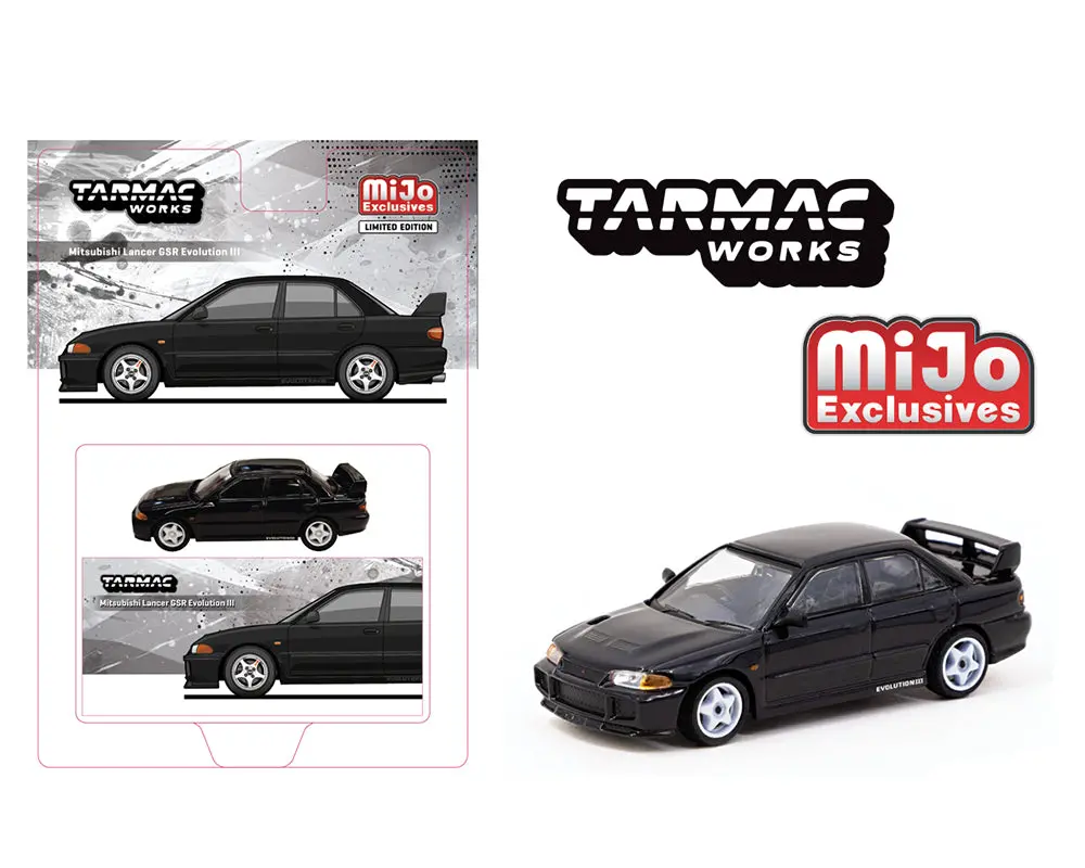 Tarmac Works 1:64 Mitsubishi Lancer Gsr Evolution Iii- Black – Global64 – Mijo Exclusives 1