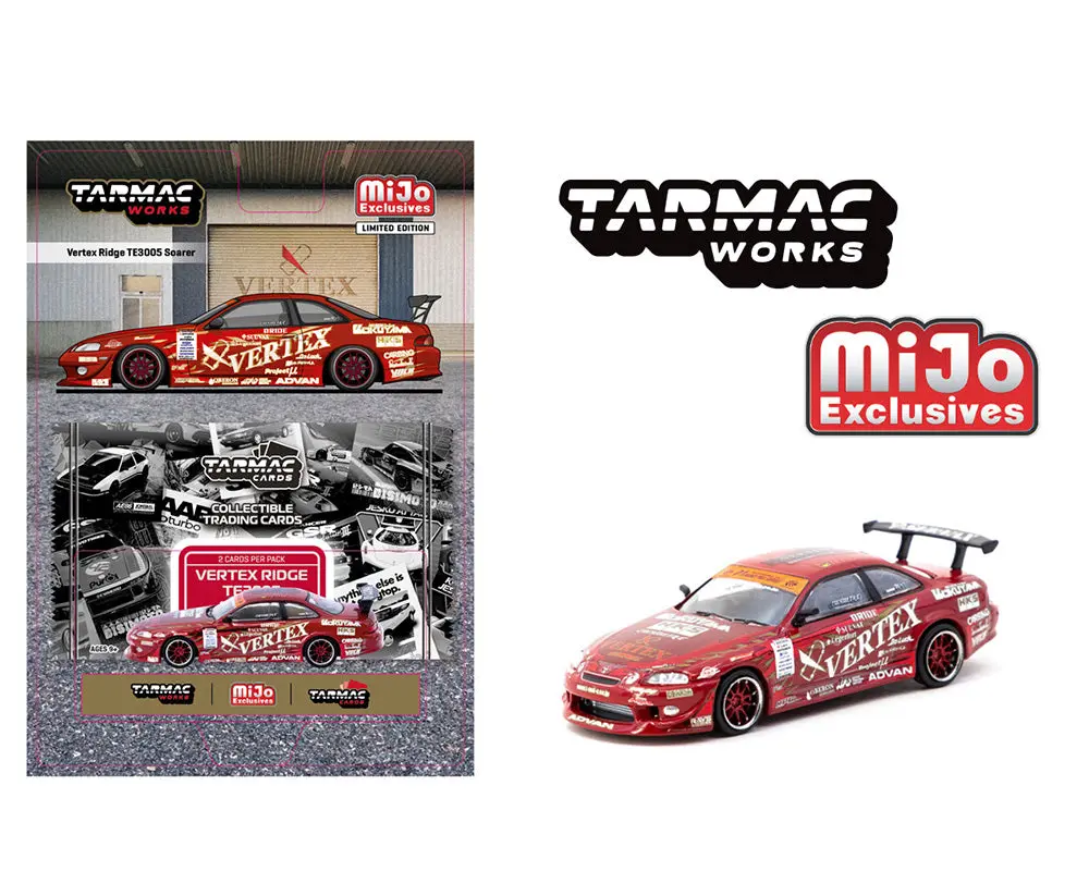 (Coming Soon) Tarmac Works 1:64 Vertex Ridge Te3005 Soarer With Trading Card – Red – Global64 – Mijo Exclusives 1