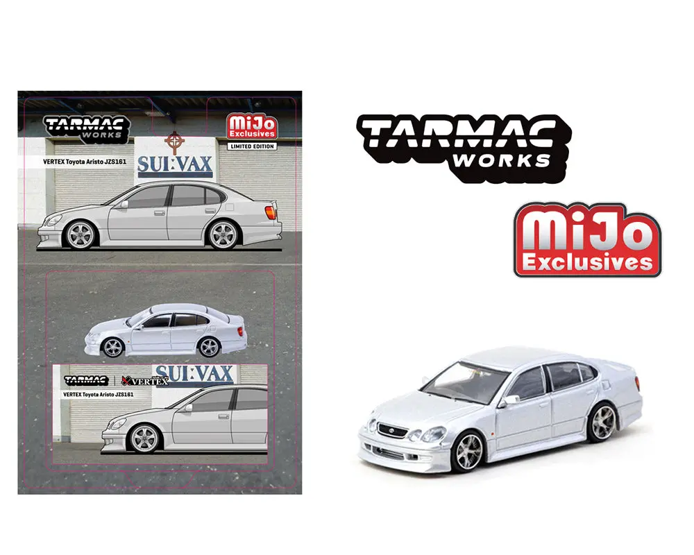 (Coming Soon) Tarmac Works 1:64 Vertex Toyota Aristo Jzs161 – Silver – Global64 – Mijo Exclusives 1