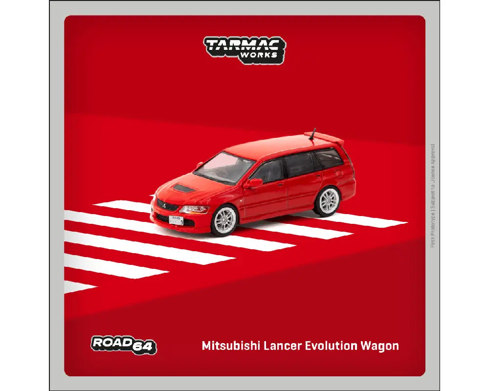 Tarmac Works 1:64 Mitsubishi Lancer Evolution Wagon – Red- Road64 1