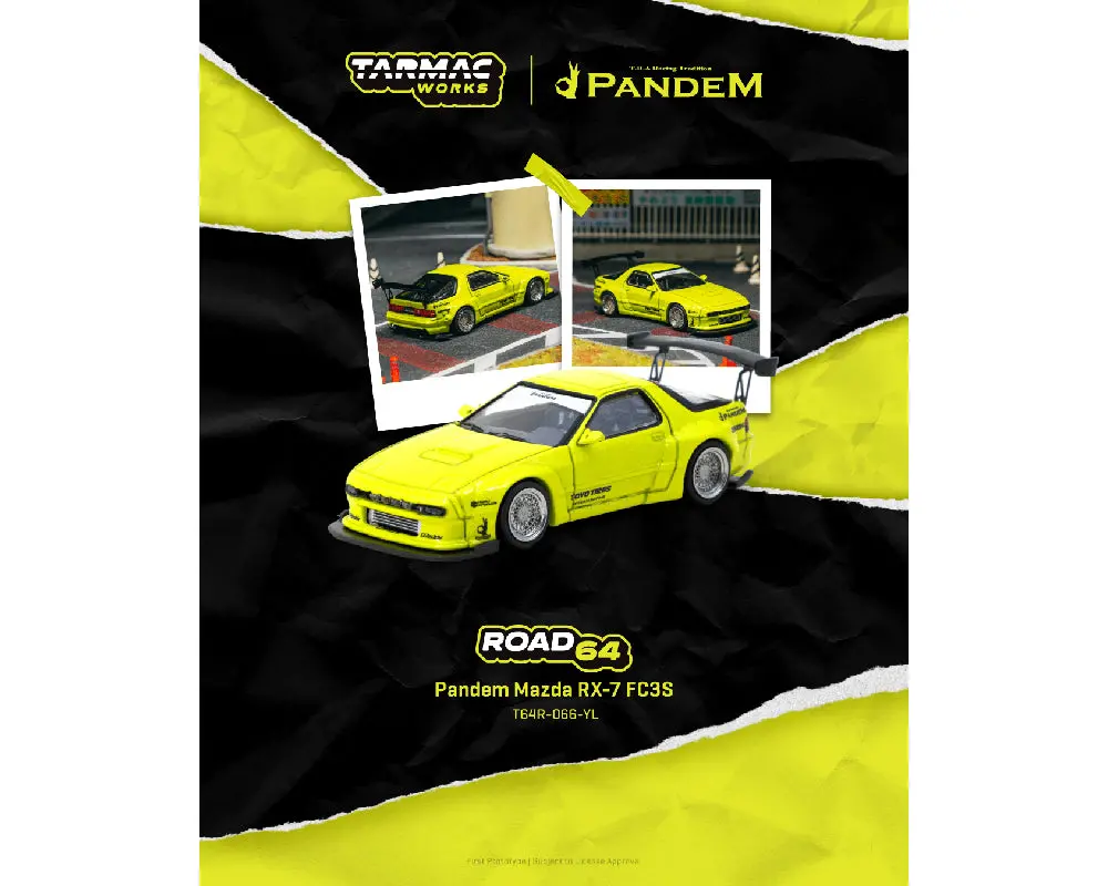 (Coming Soon) Tarmac Works 1:64 Pandem Mazda Rx-7 Fc3s – Yellow – Road64 1