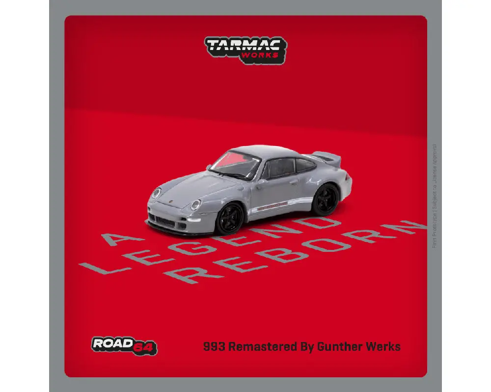 Tarmac Works 1:64 993 Remastered By Gunther Werks - Grey - Road64 1