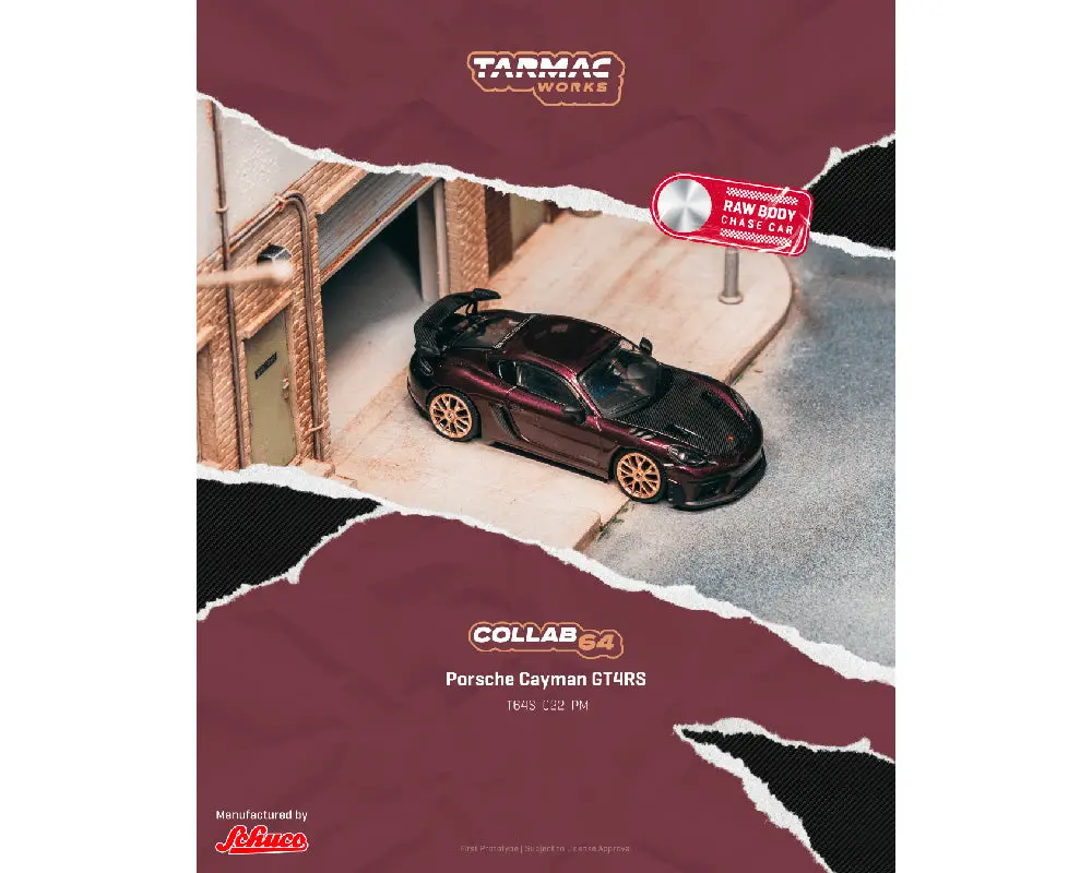 (Coming Soon) Tarmac Works 1:64 Porsche Cayman Gt4rs – Amethyst Metallic – Collab64 1