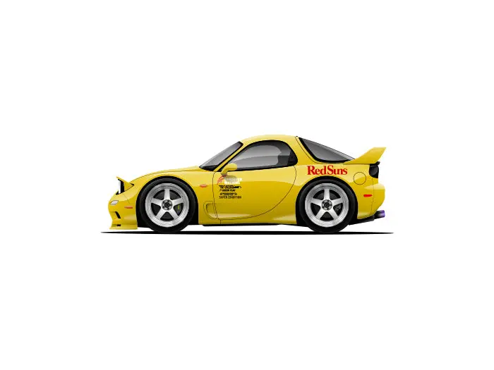 Capsule 1991 Mazda Ɛ̃fini Rx-7 Type-R (Fd3s) Initial D Takahashi Akagi Redsuns 1