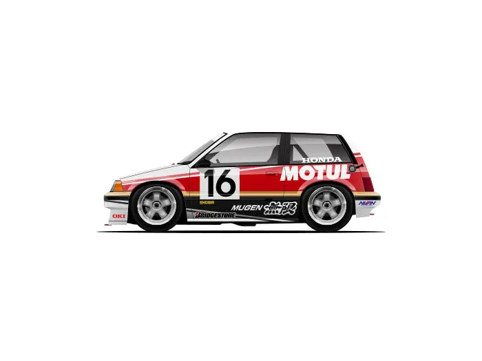 Capsule 1987 Honda Civic (Ea) Mugen Motul Gr.A #16 Nakako 1