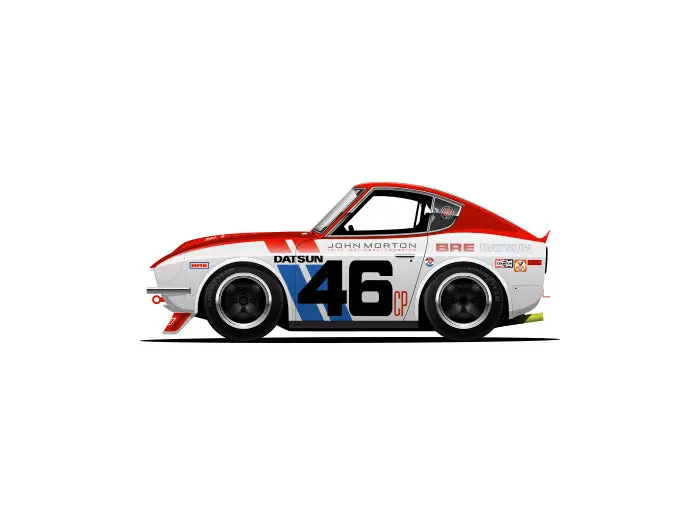 Capsule 1970 Datsun Bre 240Z Scca #46 Morton 1