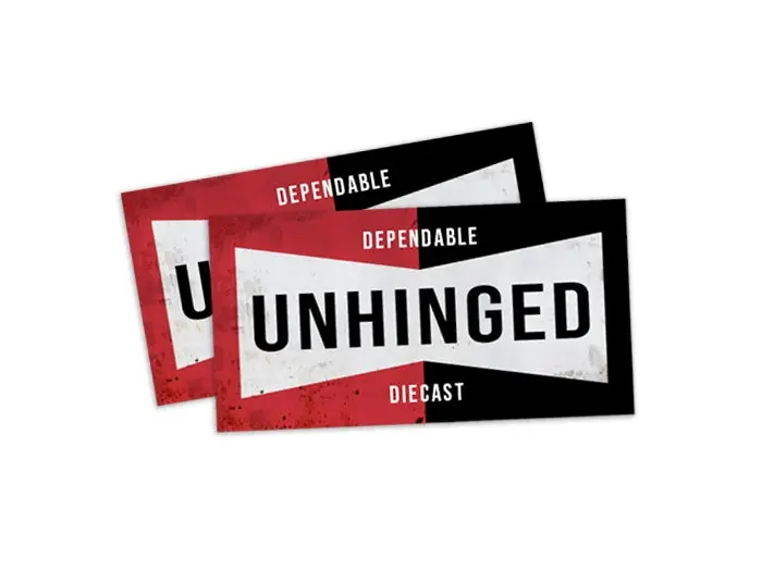 Unhinged "Champion" Tribute Sticker Pack 1