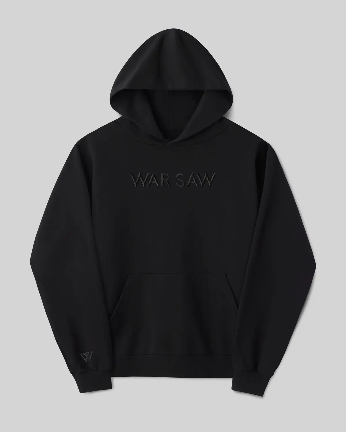 Warsaw Unknown Black Hooded Pullover Sweatshirt