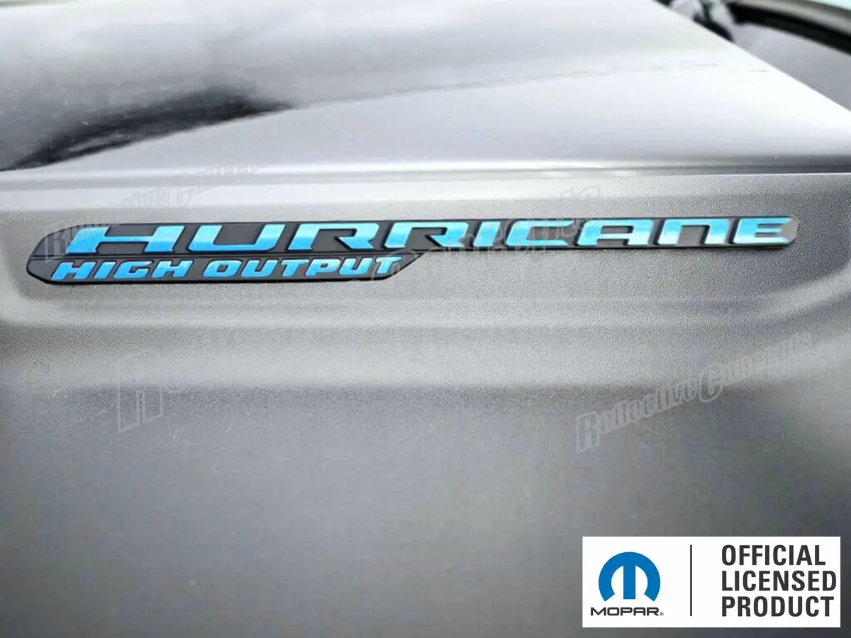 Rho Hurricane High Output Hood Emblem Overlay Decals - 2025-2026 Ram 1500 Rho 1