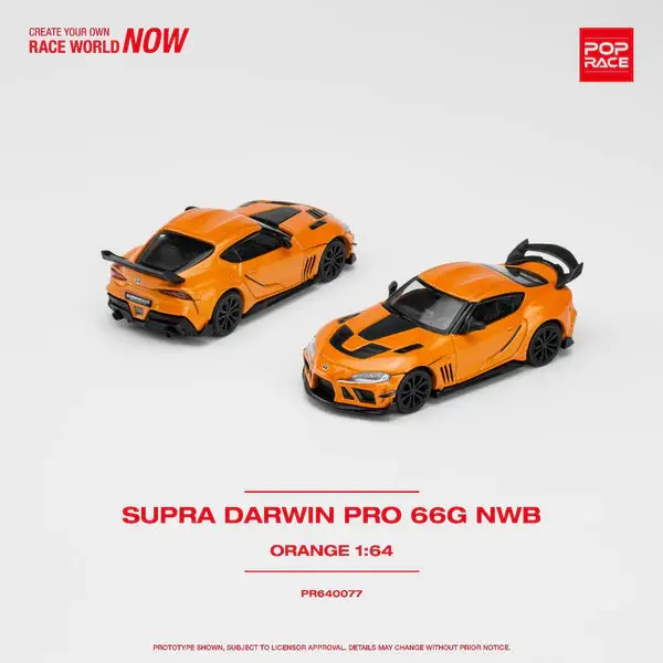 Pop Race 1/64 Supra Darwin Pro 66G Nwb - Orange 1