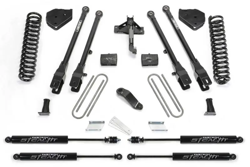 Fabtech 4-Inch 4-Link Lift System – Stealth Shock Integration For 2017–2021 Ford F-250/F-350 4Wd Gas Models 1