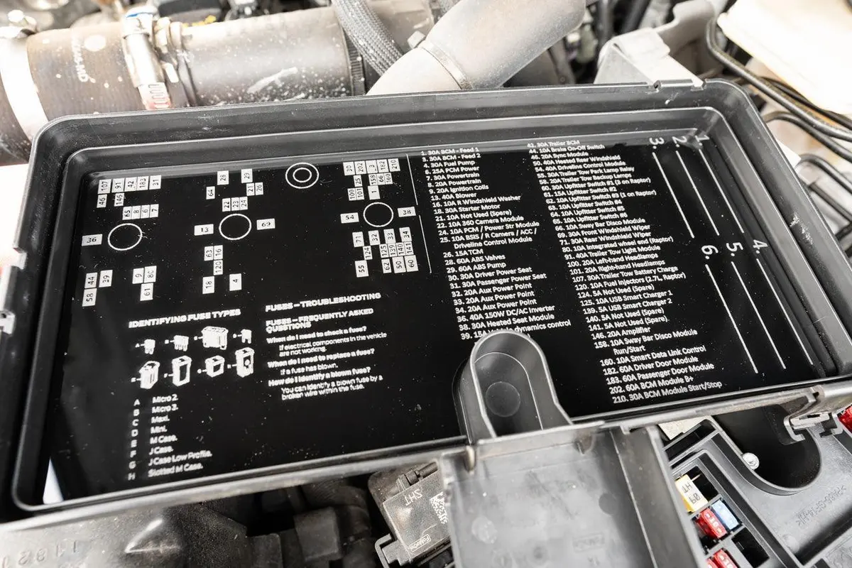 Acrylic Laser Series Fuse Box Lid Label Plate - 2021-2026 Bronco 1