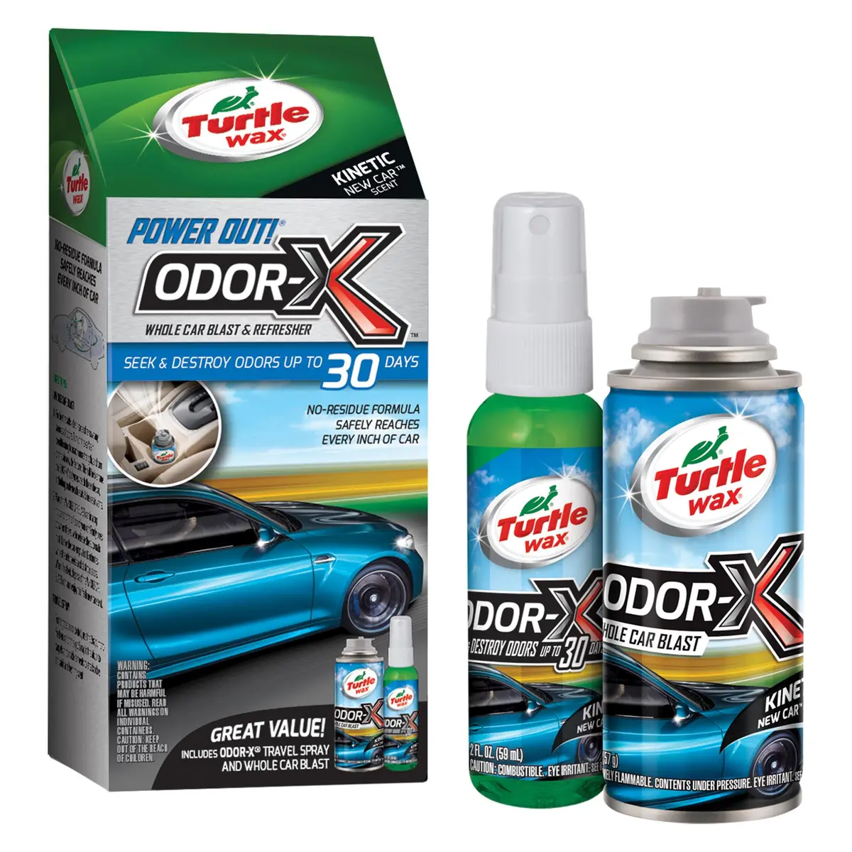 Power Out Odor-X Whole-Car Odor Eliminator Spray – 25 Fl Oz