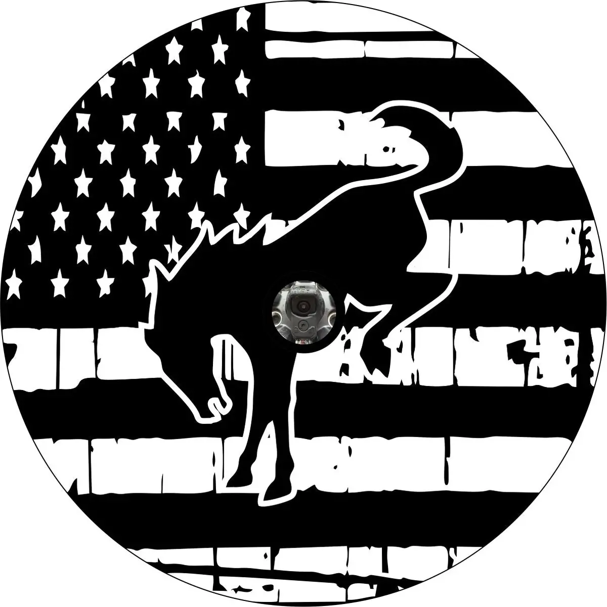 American Flag With Bronco Horse Spare Tire Cover Jeep, Bronco, Rvs And More 3
