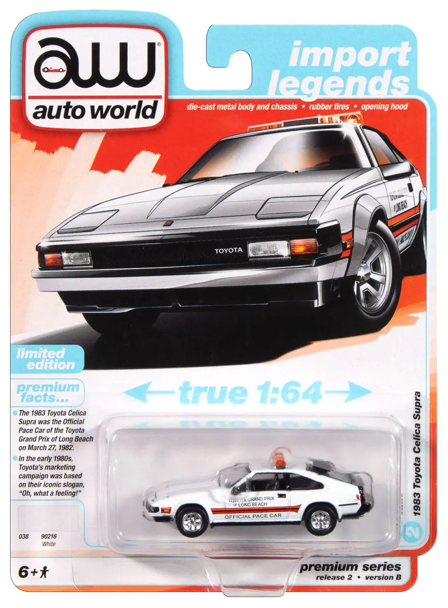 1983 Toyota Celica Supra White Auto World Premium Series 2024 Release 2B 1:64 Scale 1