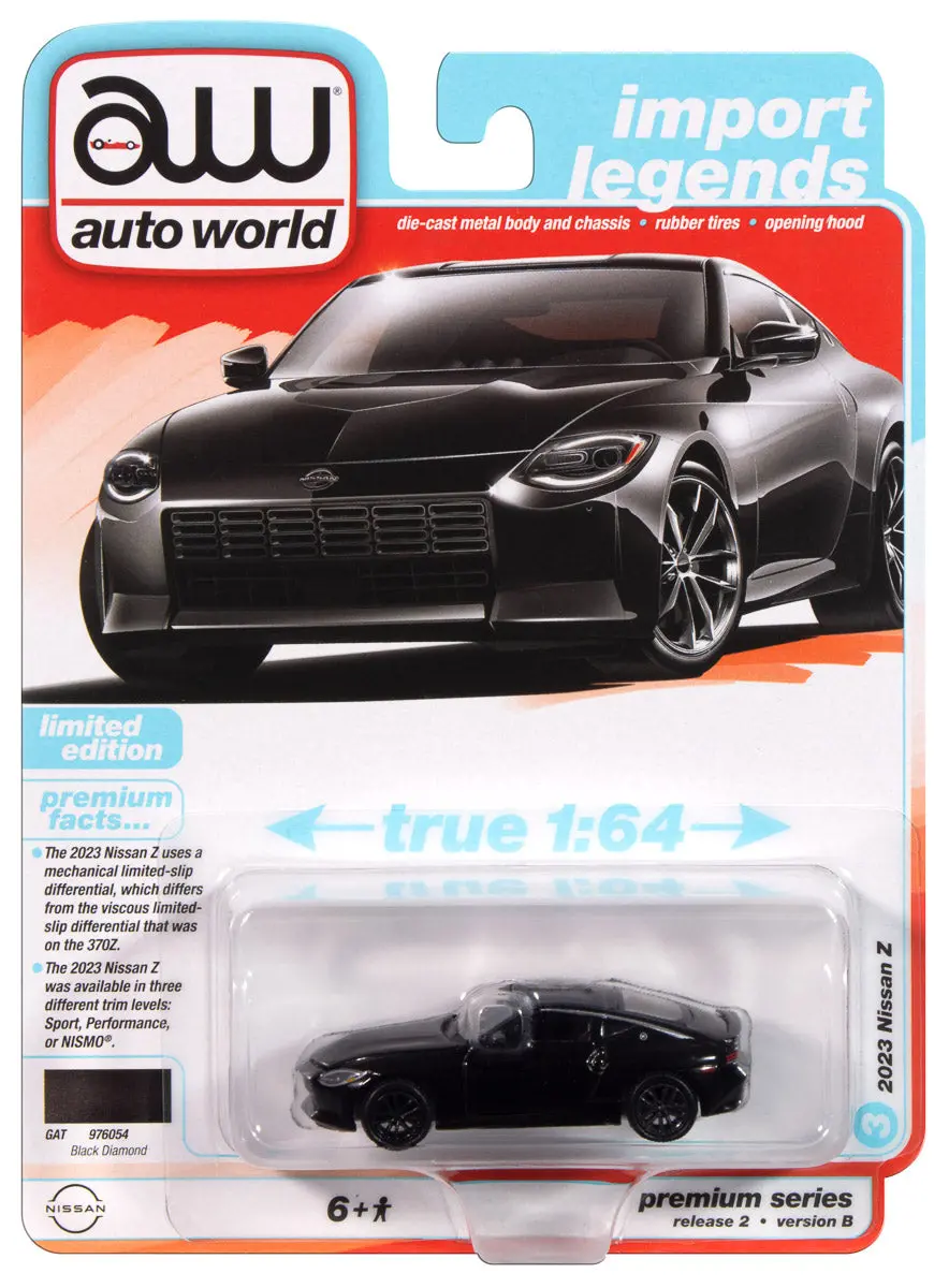 2023 Nissan Z Black Auto World Premium Series 2024 Release 2A 1:64 Scale 1