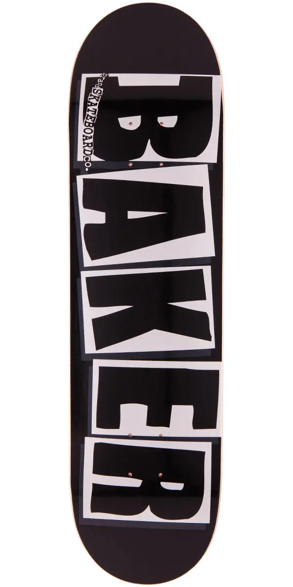 Baker Brand Logo Skateboard Deck - Black/White - 8.25" 1