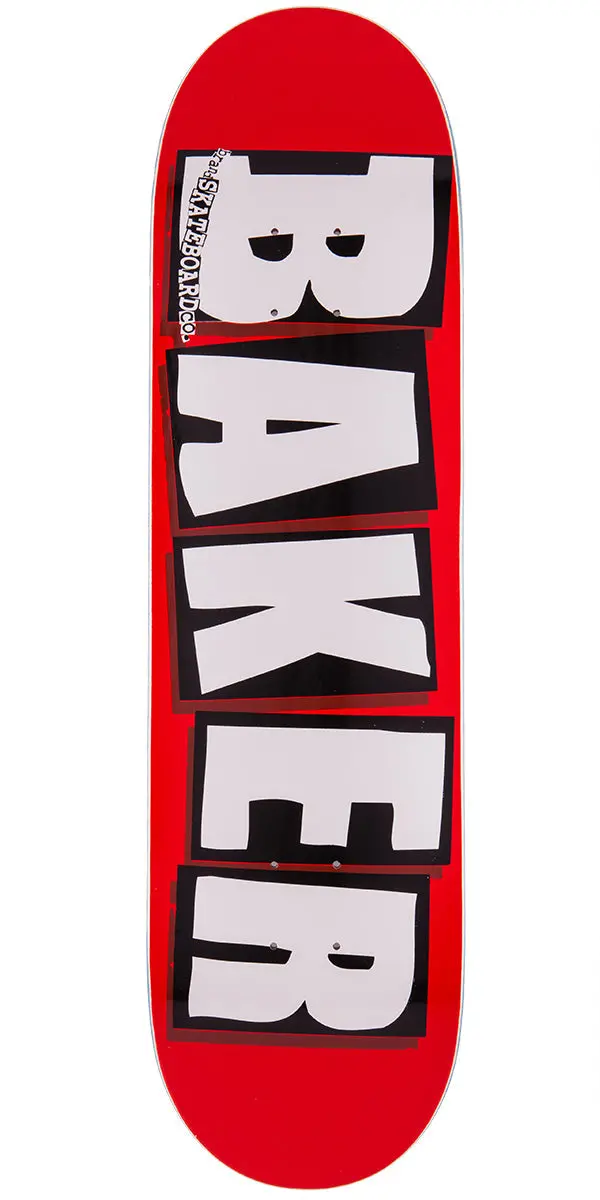Baker Brand Logo Skateboard Deck - White - 8.125" 1