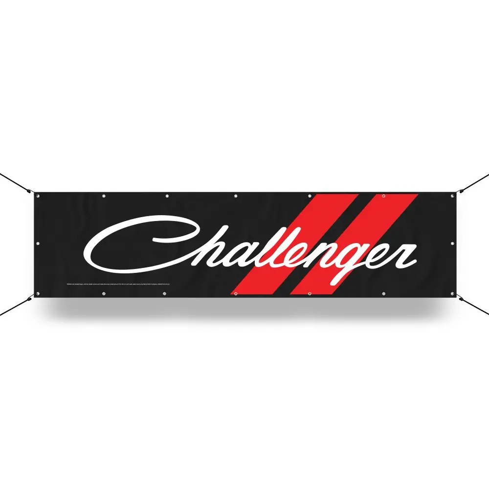 Banner - Dodge Challenger Script With Rhombus Long 1