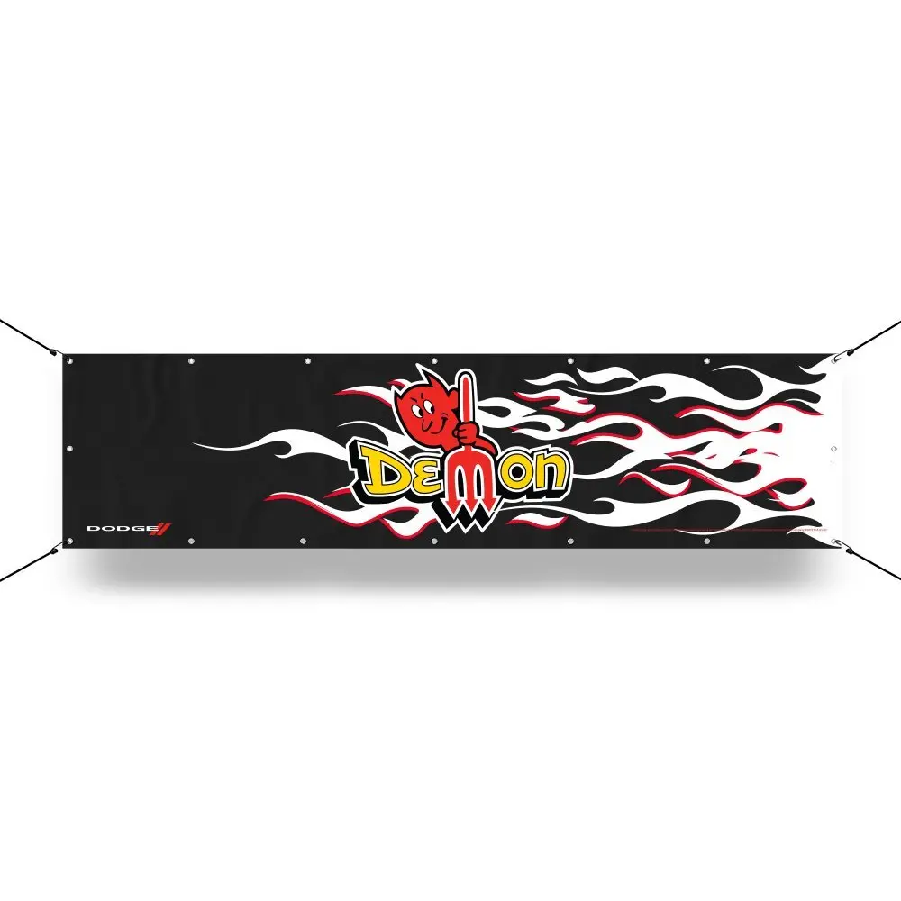 Banner - Dodge Demon Vintage With Flames 1