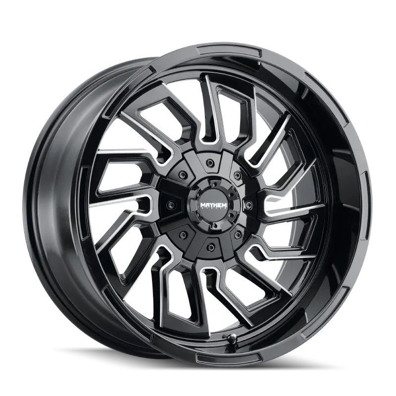 Mayhem 8111 Flywheel 22X10 / 8X180 Bp / -19Mm Offset / 124.1Mm Hub Black W/ Milled Spokes Wheel 1