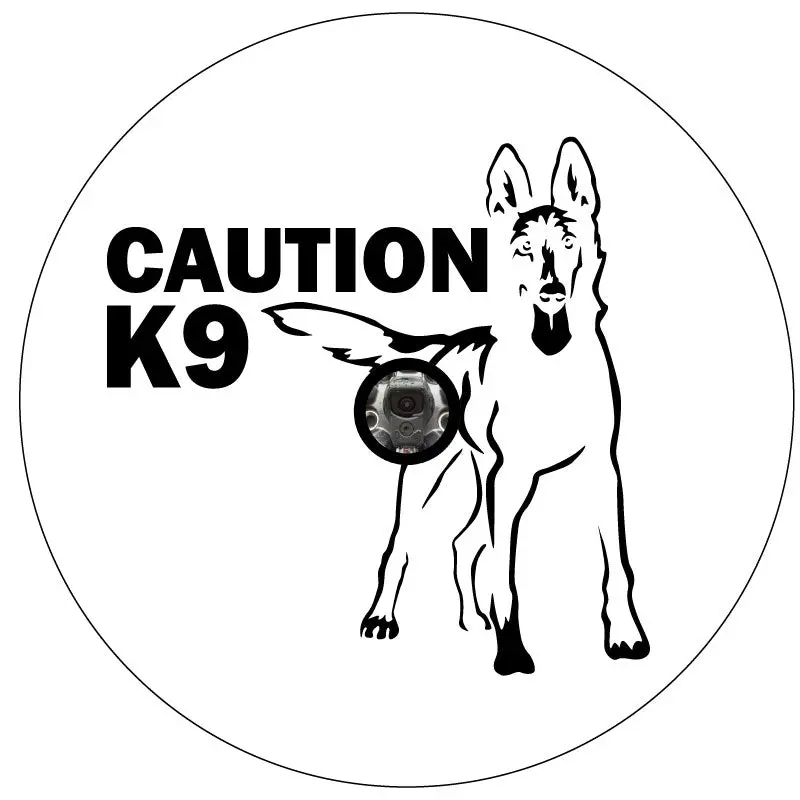 Belgian Malinois - Caution K9 Spare Tire Cover - Jeep, Rv, Camper, Bronco & More 6