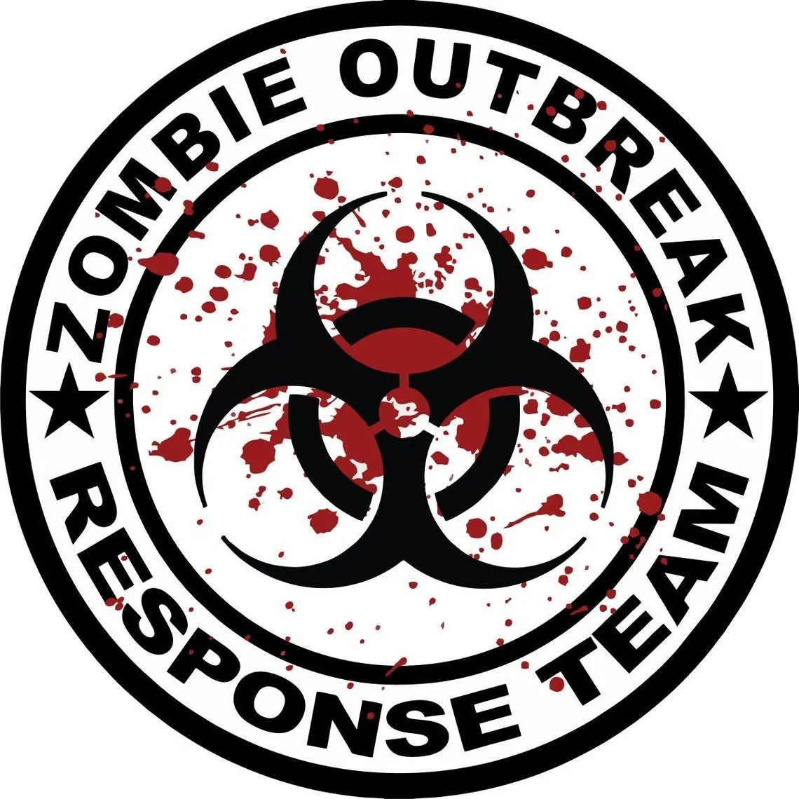 Bio-Hazard & Blood - Zombie Outbreak Response Team Spare Tire Cover Design 1