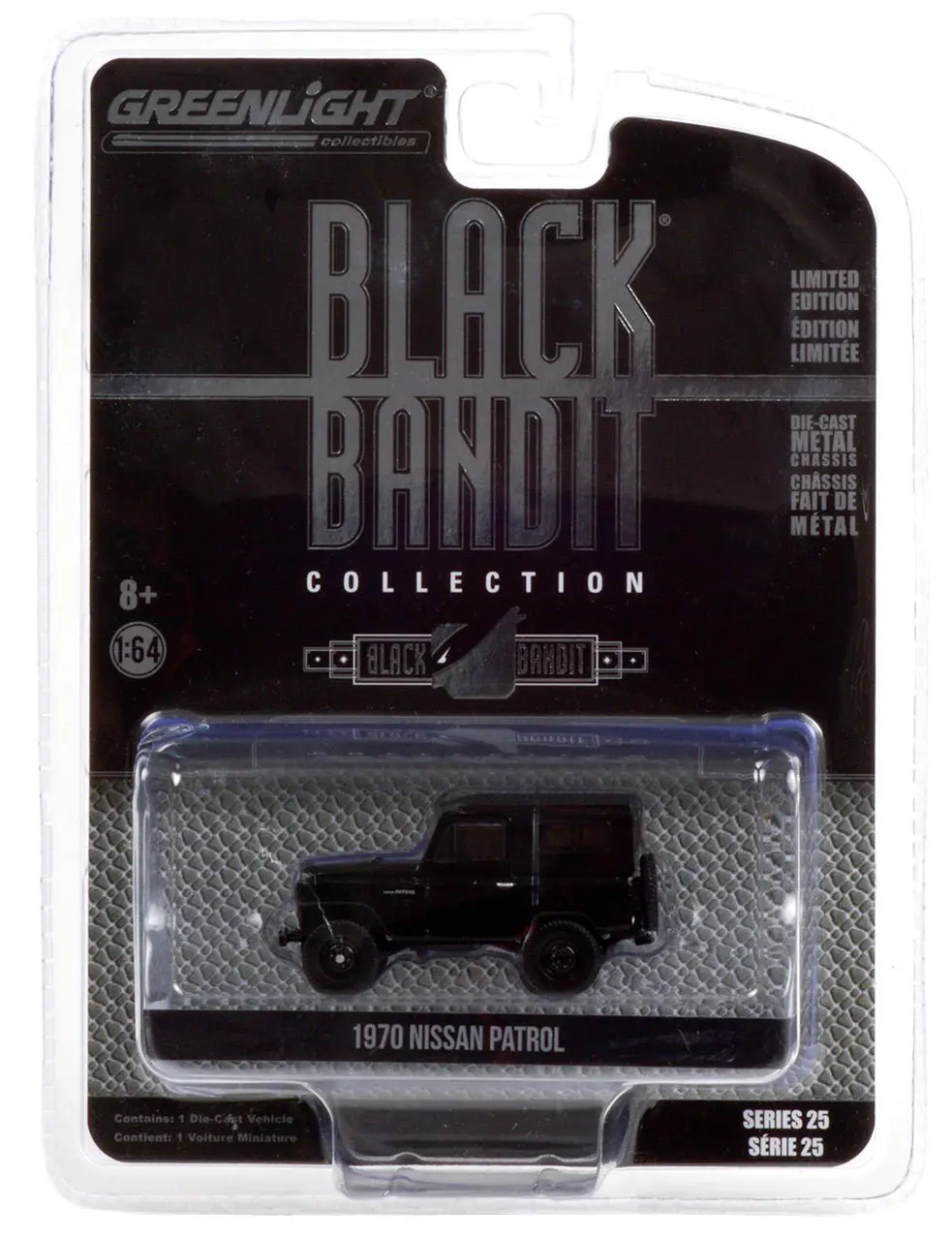 1970 Nissan Patrol 1:64 Diecast Black Bandit Series 25 1