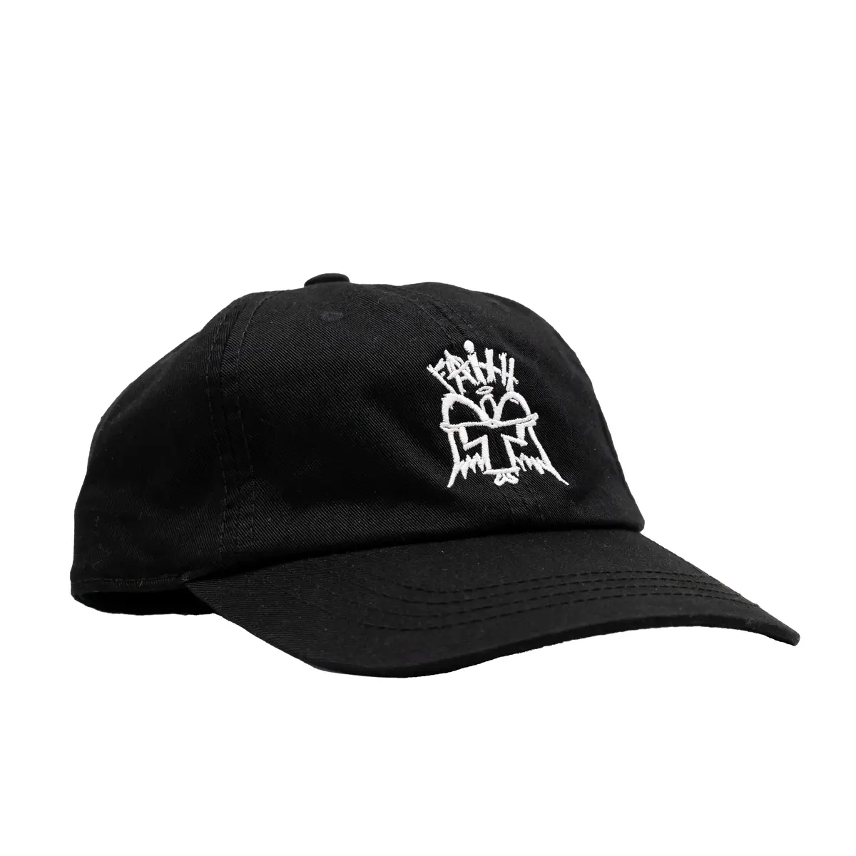 Faith O.G. Angel Black Unstructured 6-Panel Baseball Cap