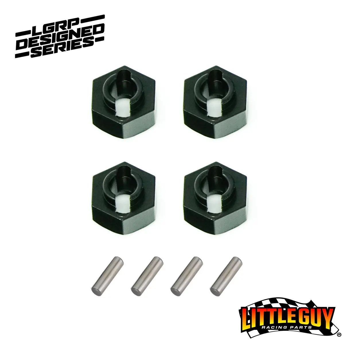 Lgrp Brass Hex Adapters for 3mm Wheels – Pack of 4 - Image 2