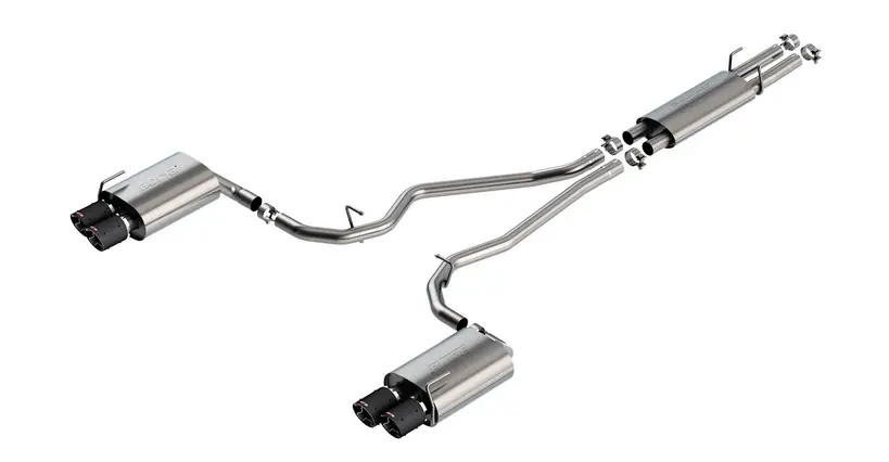 Borla S-Type Cat-Back Exhaust, Carbon Tips 2020-2023 Explorer St 1