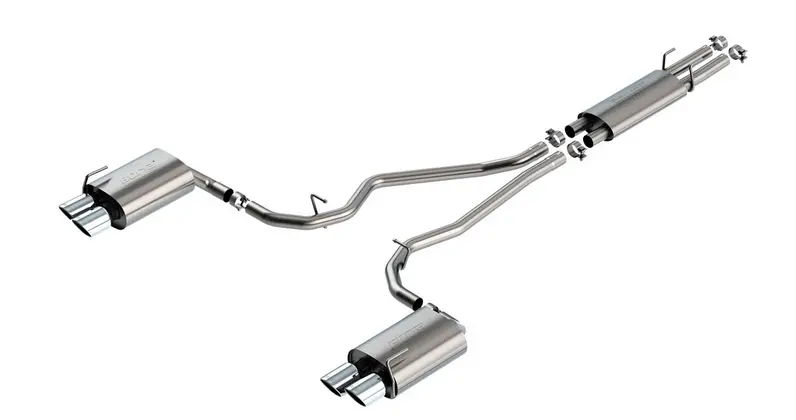 Borla S-Type Cat-Back Exhaust, Polished Tips 2020-2023 Explorer St 1